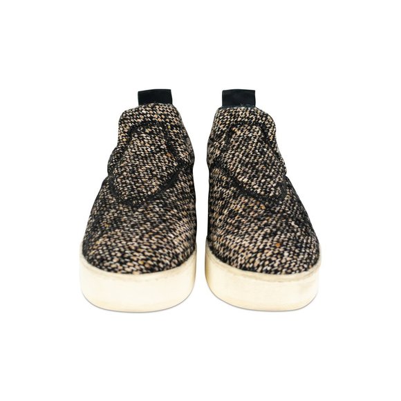 CELINE Skake Sneakers Tweed Platform Slip Ons38 - Picture 2 of 14